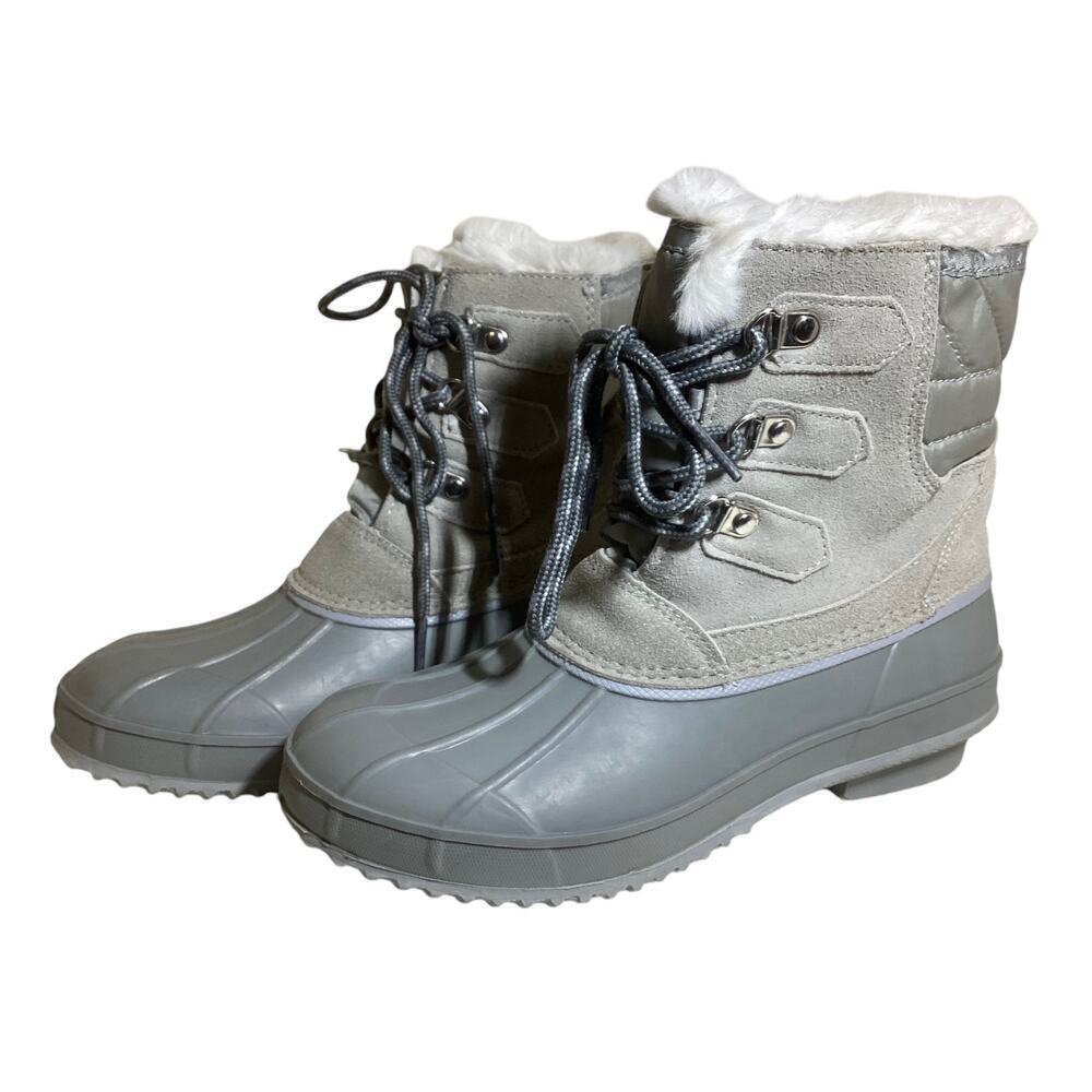 Sporto waterproof duck boots women’s size 7.5 gray